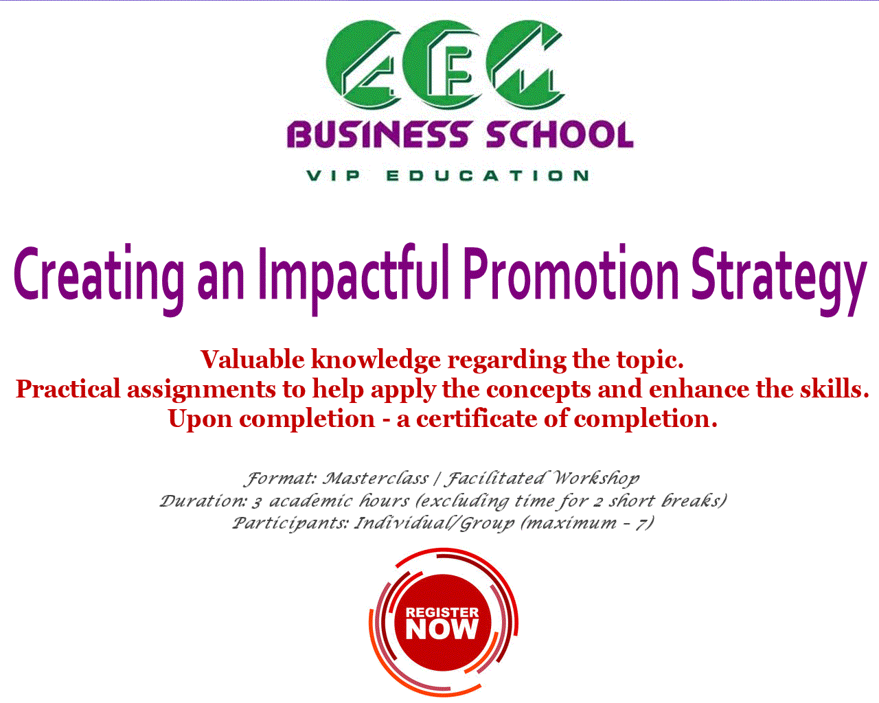 Creating an Impactful Promotion Strategy | ABM Business School | Masterclass